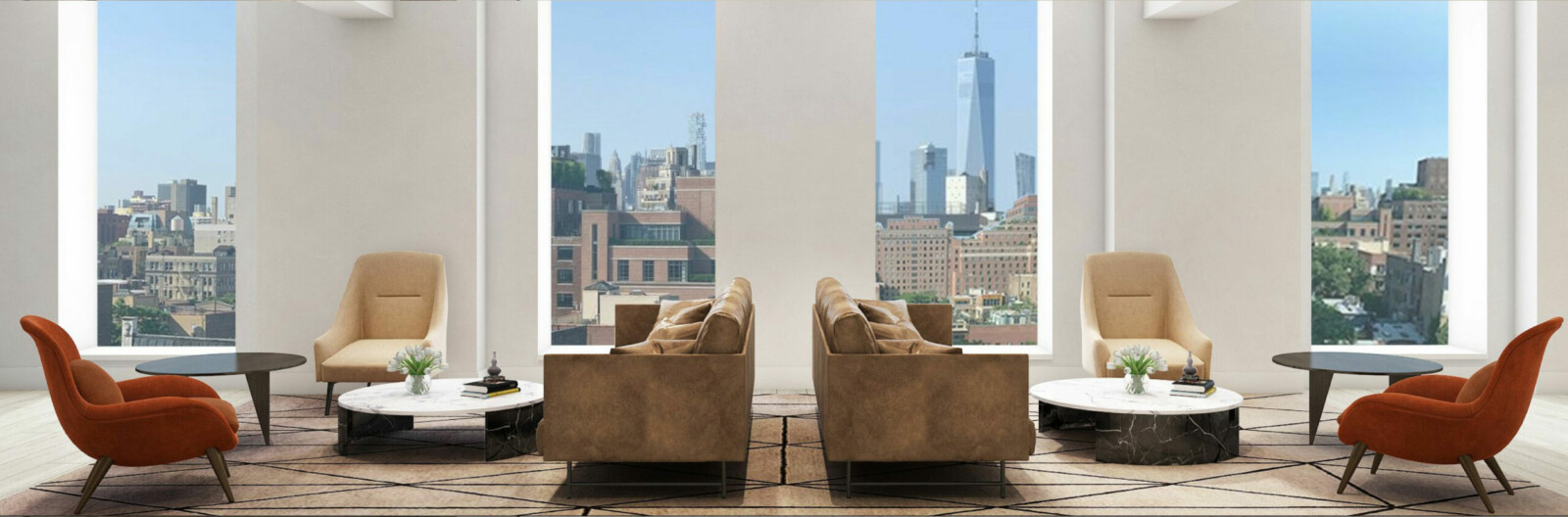 Rendering of a meeting room at 132 West 14th Street